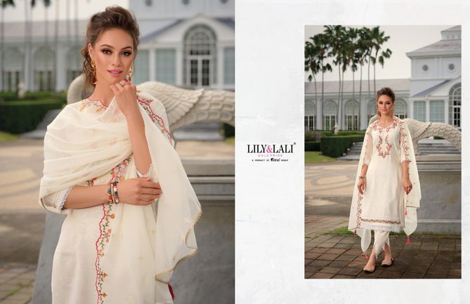 Miraan 3 By Lily Lali Jacquard Viscose Silk Readymade Suits Wholesale Price In Surat
